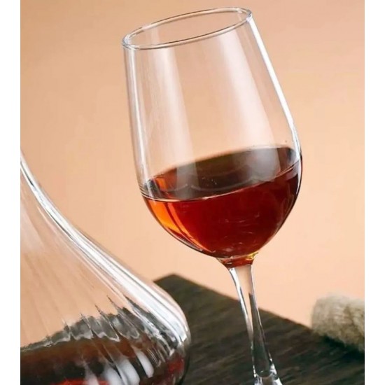 Jogo 7 Peças Decanter 1,7 Litros Com 6 Tacas 315ml Em Vidro